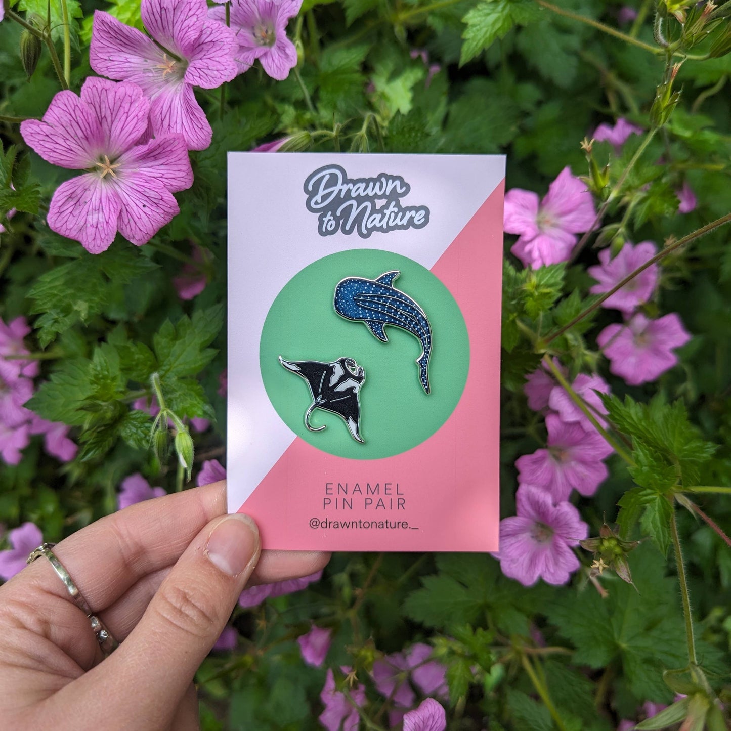 Manta Ray Pin - Sealife Pin - Ray Hard Enamel Pin