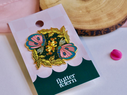 Moth to a Flame - Enamel Pin