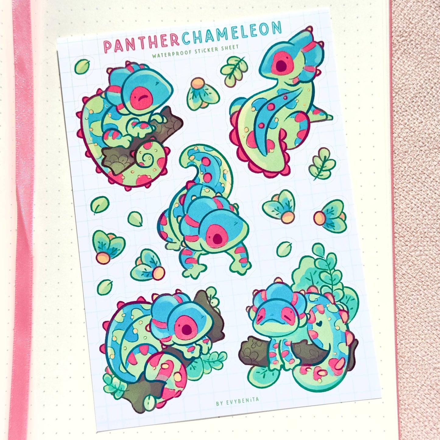 Panther Chameleon - Sticker Sheet