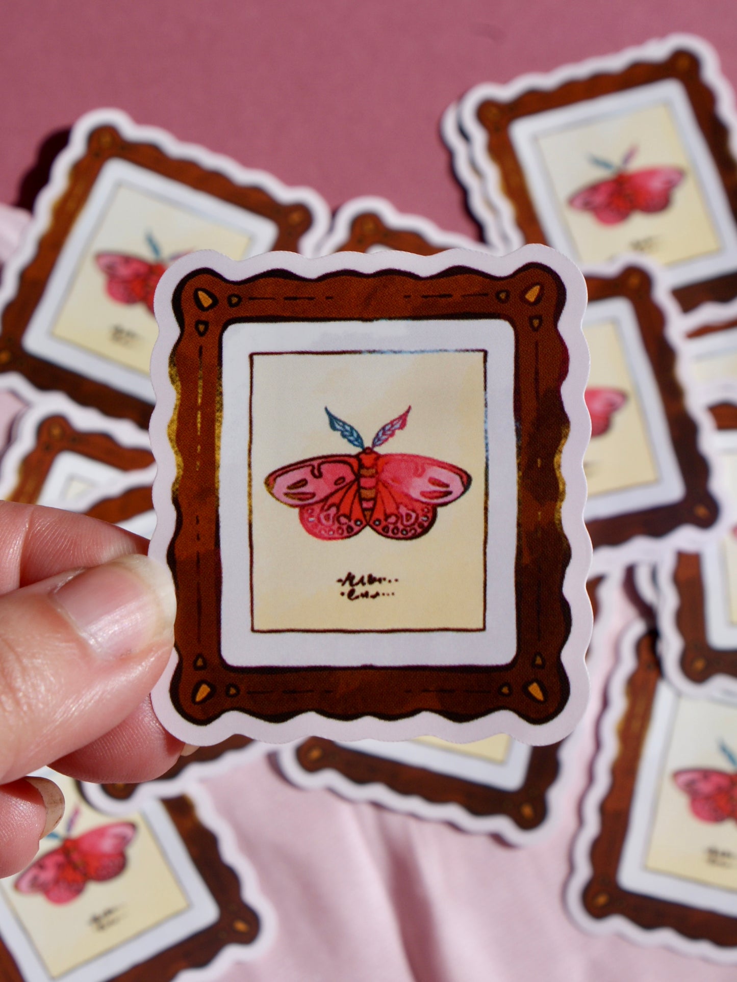Moth Frame - Sticker