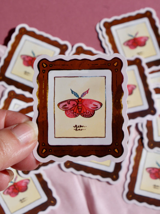 Moth Frame - Sticker