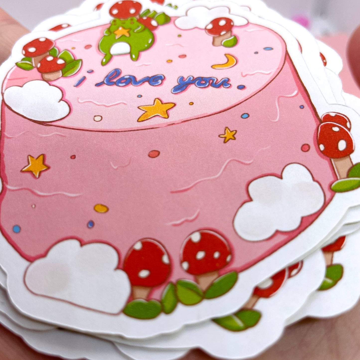 Frog Cake - Die Cut Sticker