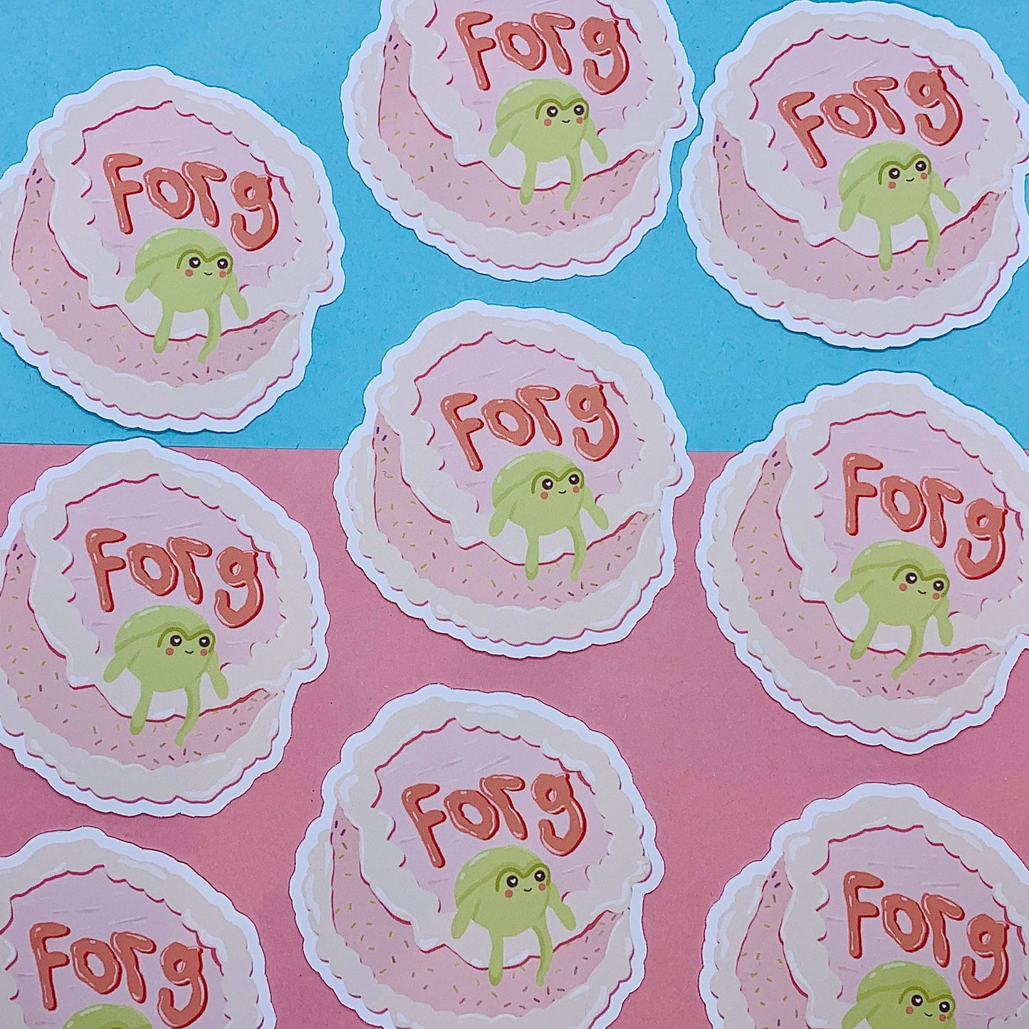 Frog Meme Sticker | Forg Cake | Frog Sticker | Vinyl