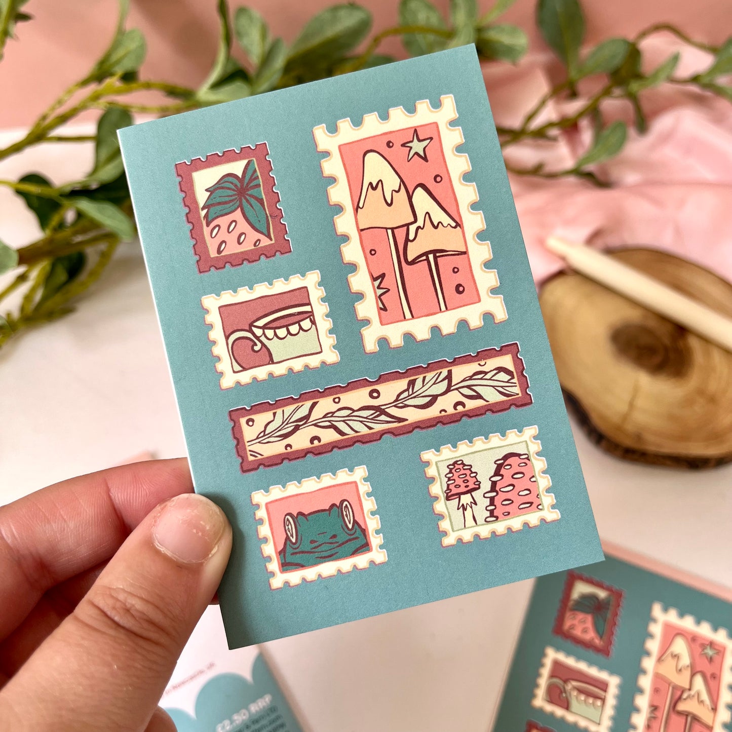 Mixed Stamps - A7 Card
