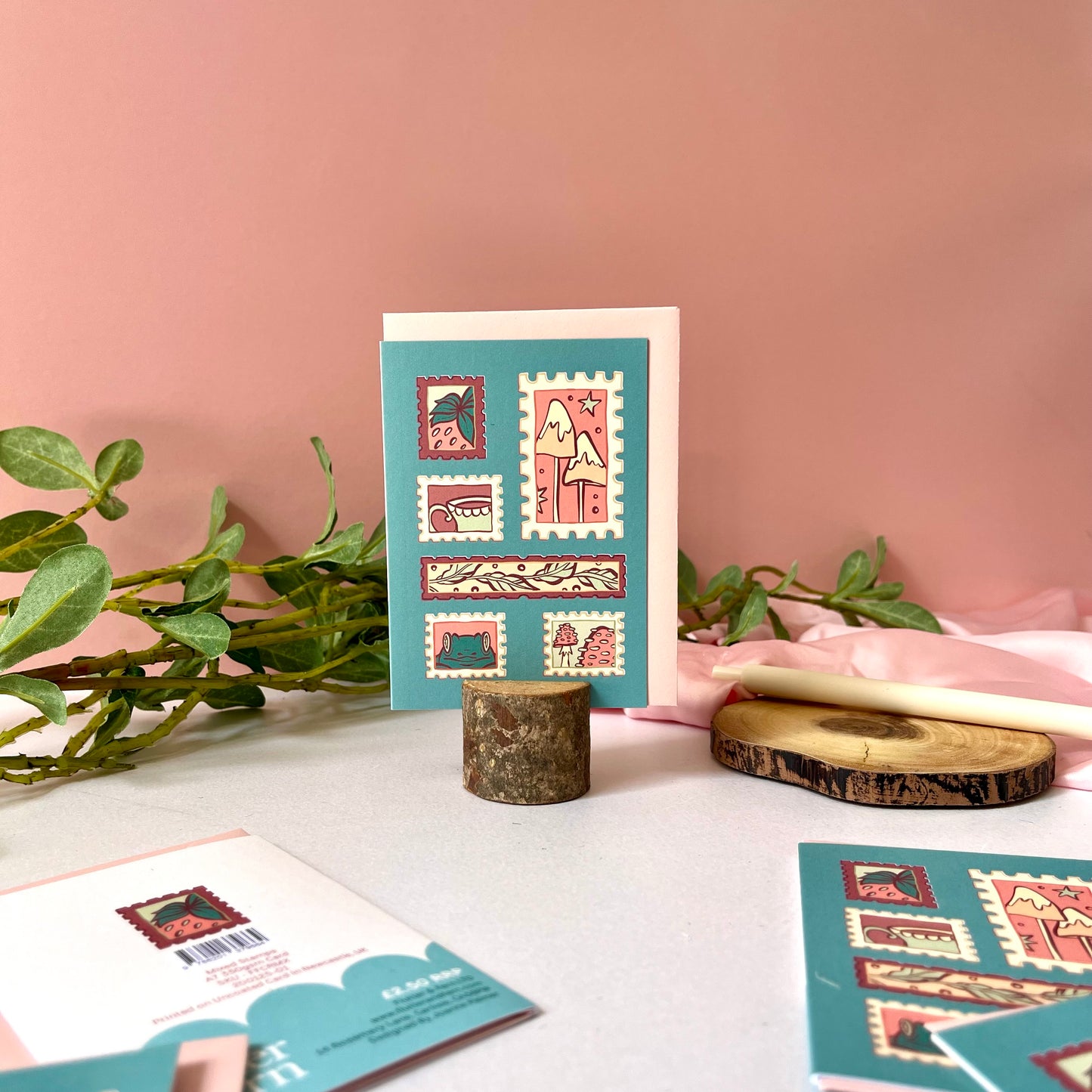 Mixed Stamps - A7 Card
