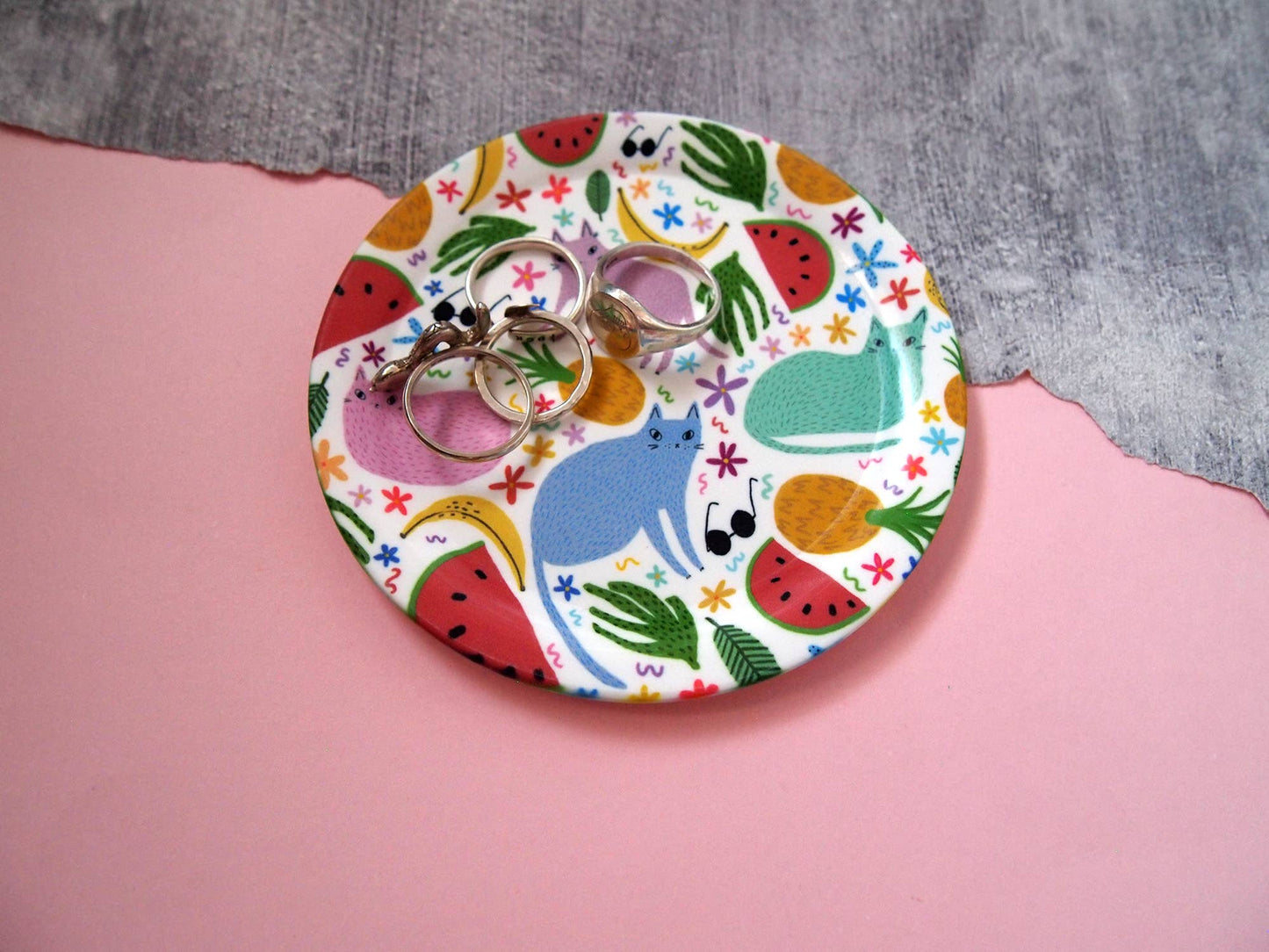 Cats and Fruits - Trinket Tray
