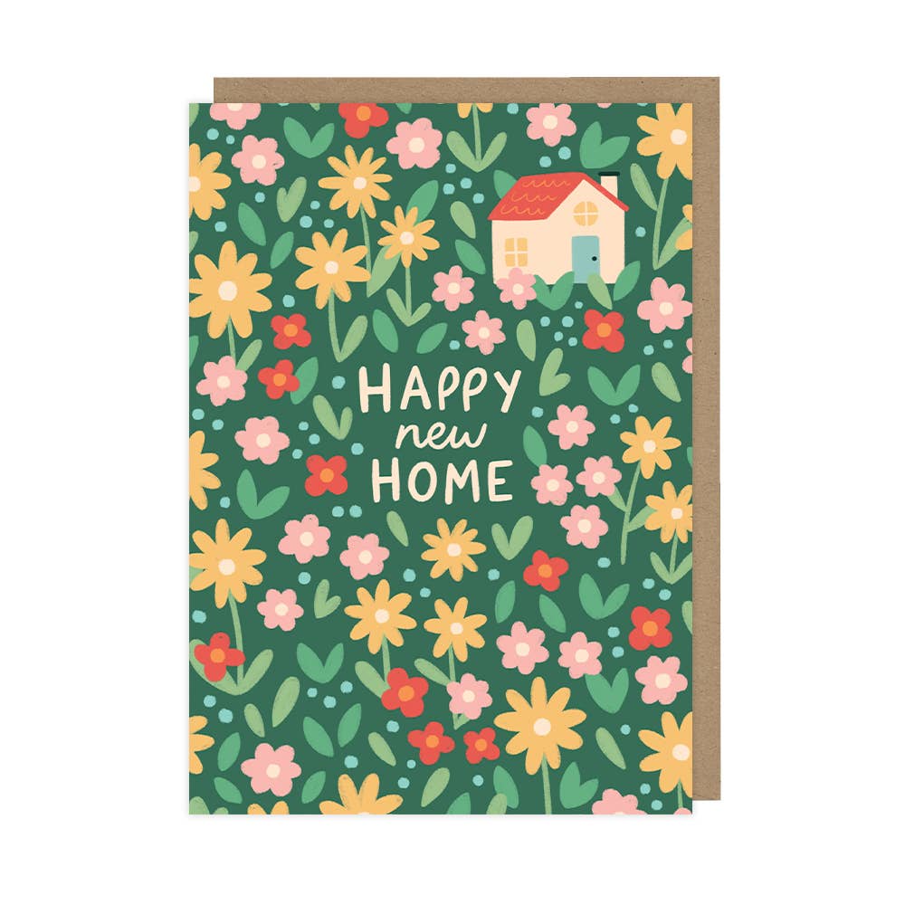 Floral Spring New Home - A6 Card