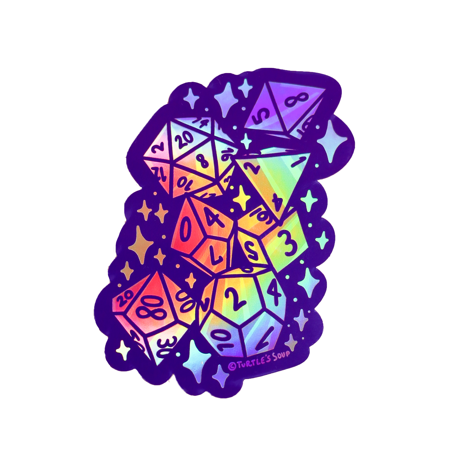 Gamer D20 Board Game Dice - Sticker