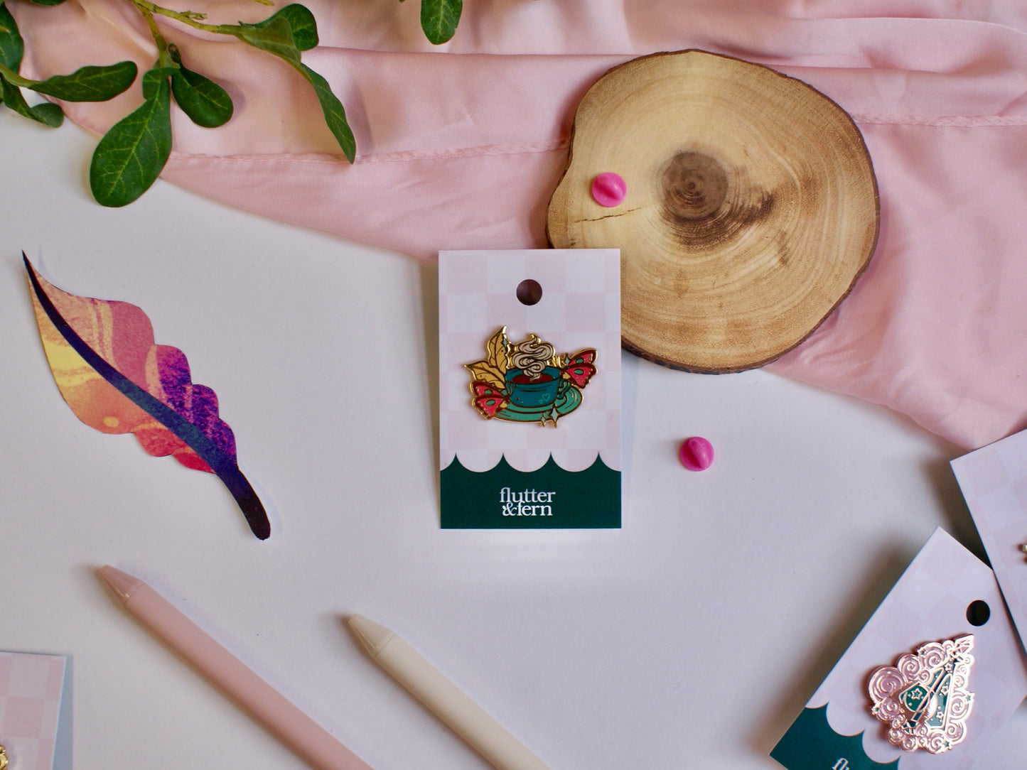 Butterfly Teacup - Enamel Pin