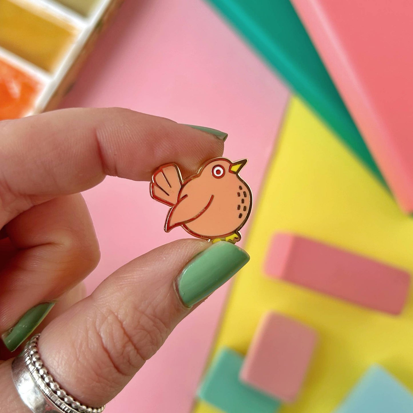 Pink Bird - Enamel Pin