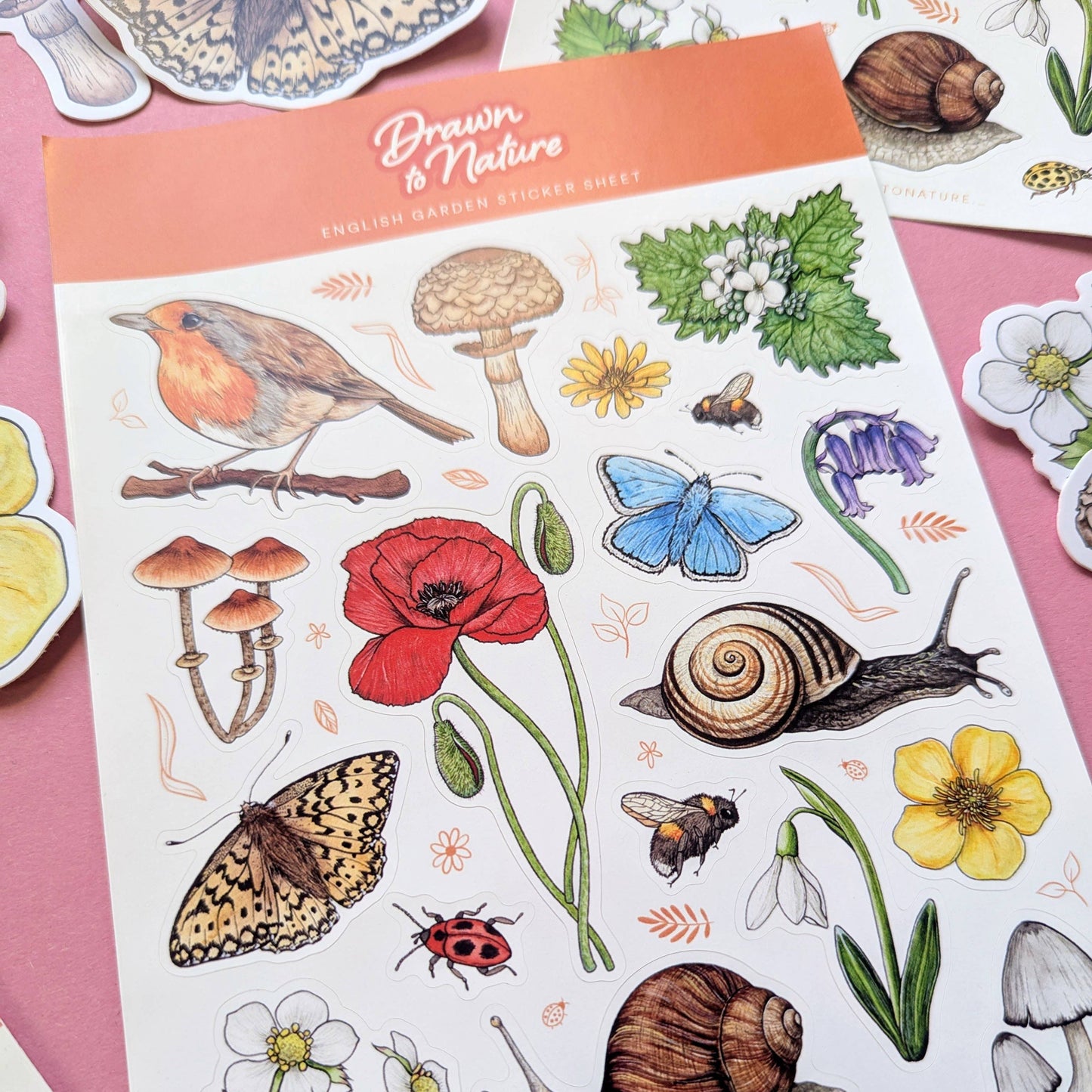 English Garden Sticker Sheet - Nature Stickers