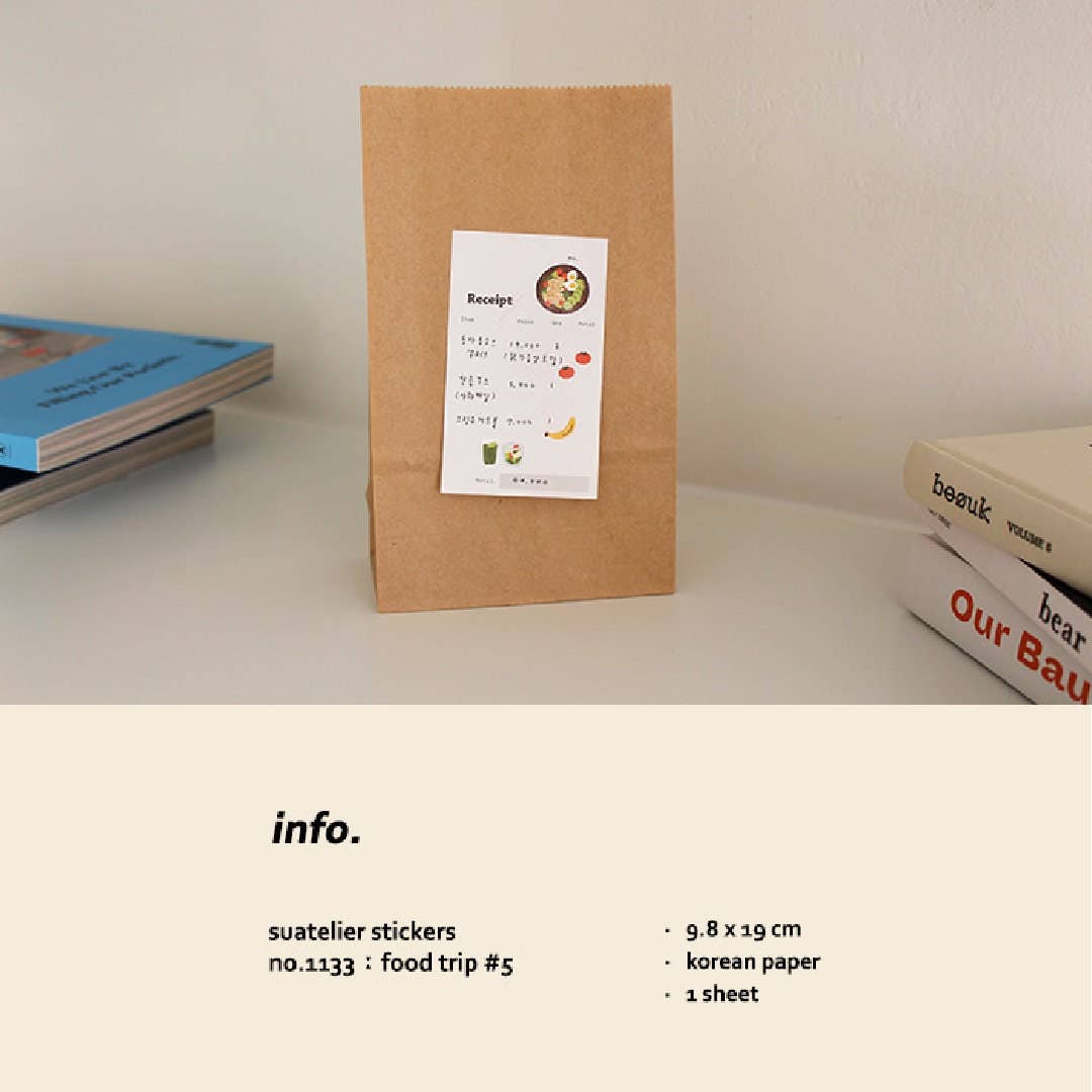 Suatelier - Food Trip #5 - Sticker Sheet