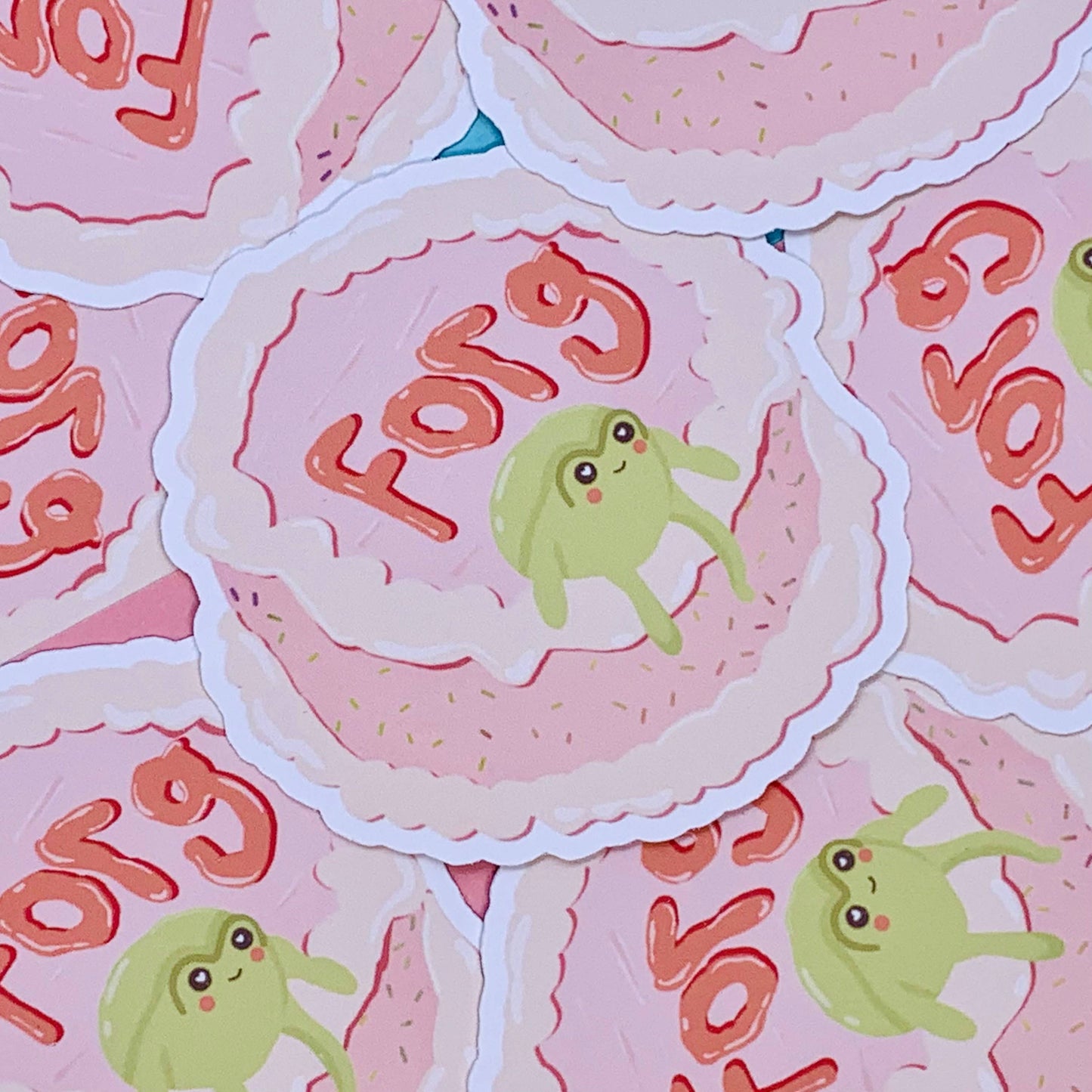 Frog Meme Sticker | Forg Cake | Frog Sticker | Vinyl
