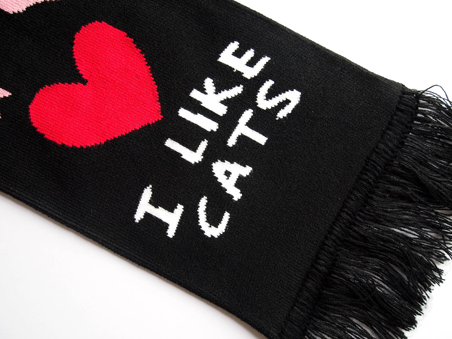 I Like Cats - Knitted Scarf