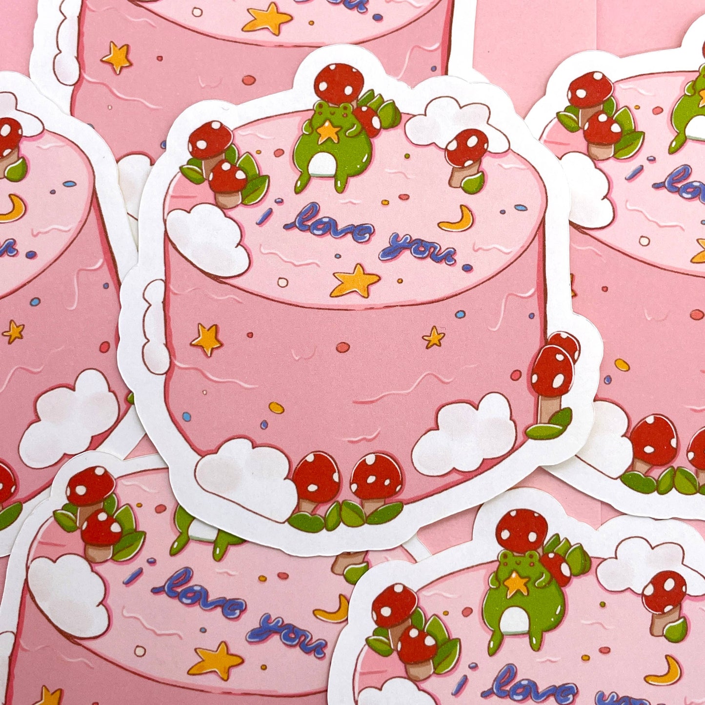Frog Cake - Die Cut Sticker