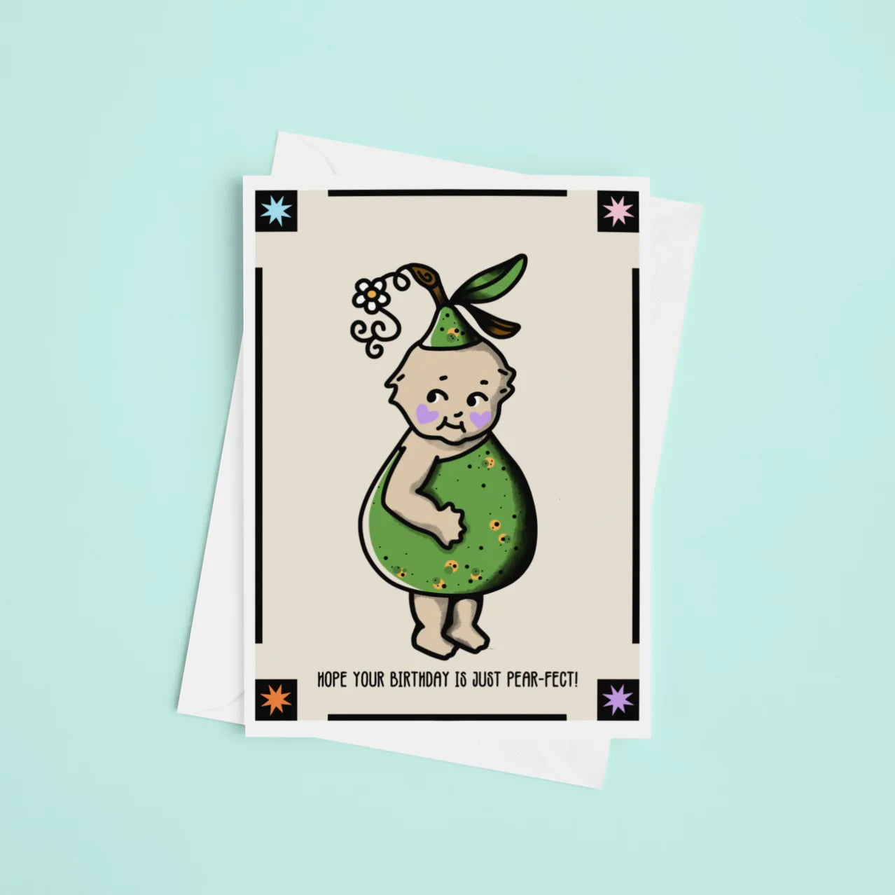 Pear Kewpie - A6 Card