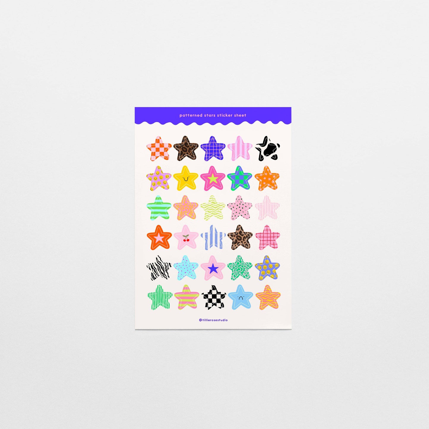 Patterned Stars - Sticker Sheet