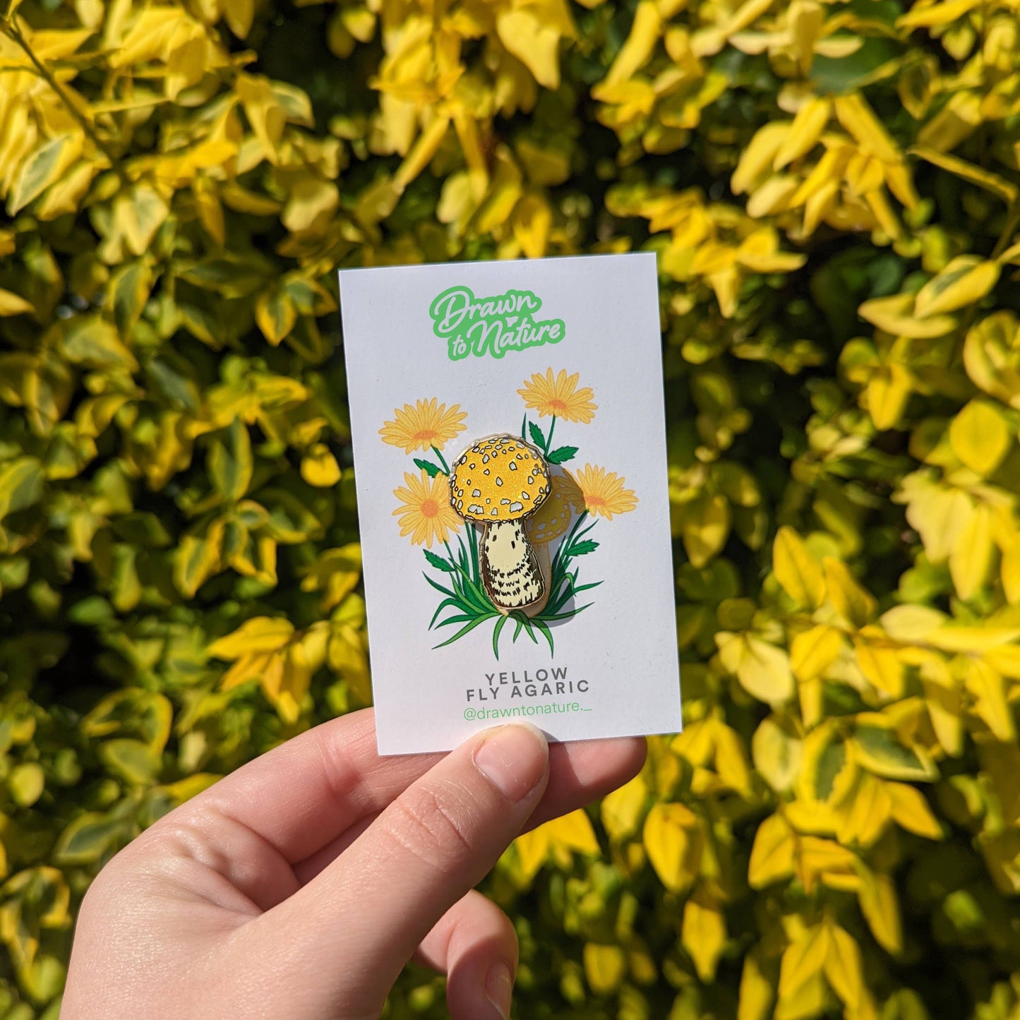 Mushroom Pin - Glitter Shroom Enamel Pin - Gold Hard Enamel