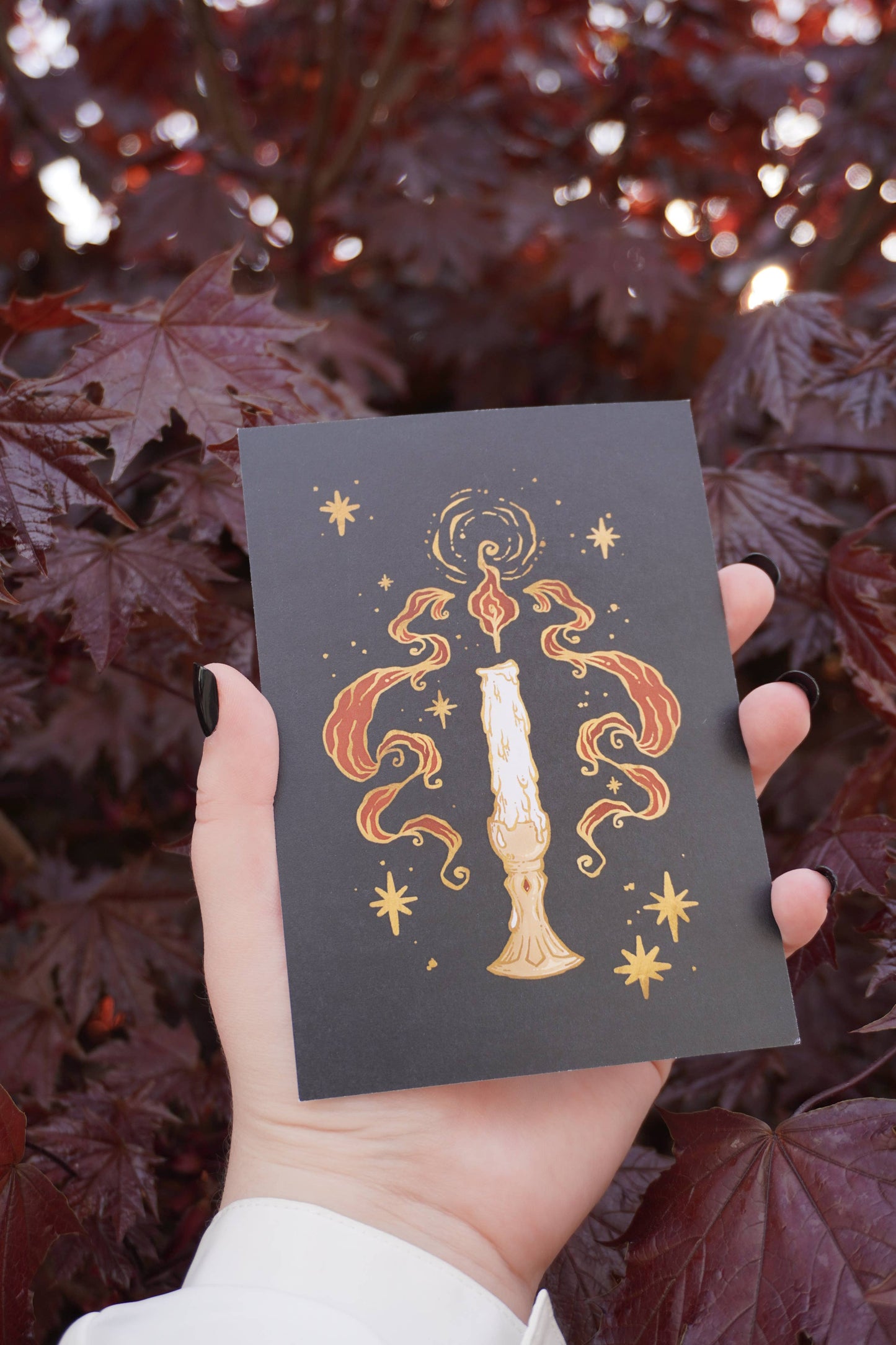 Candle Burning - Postcard