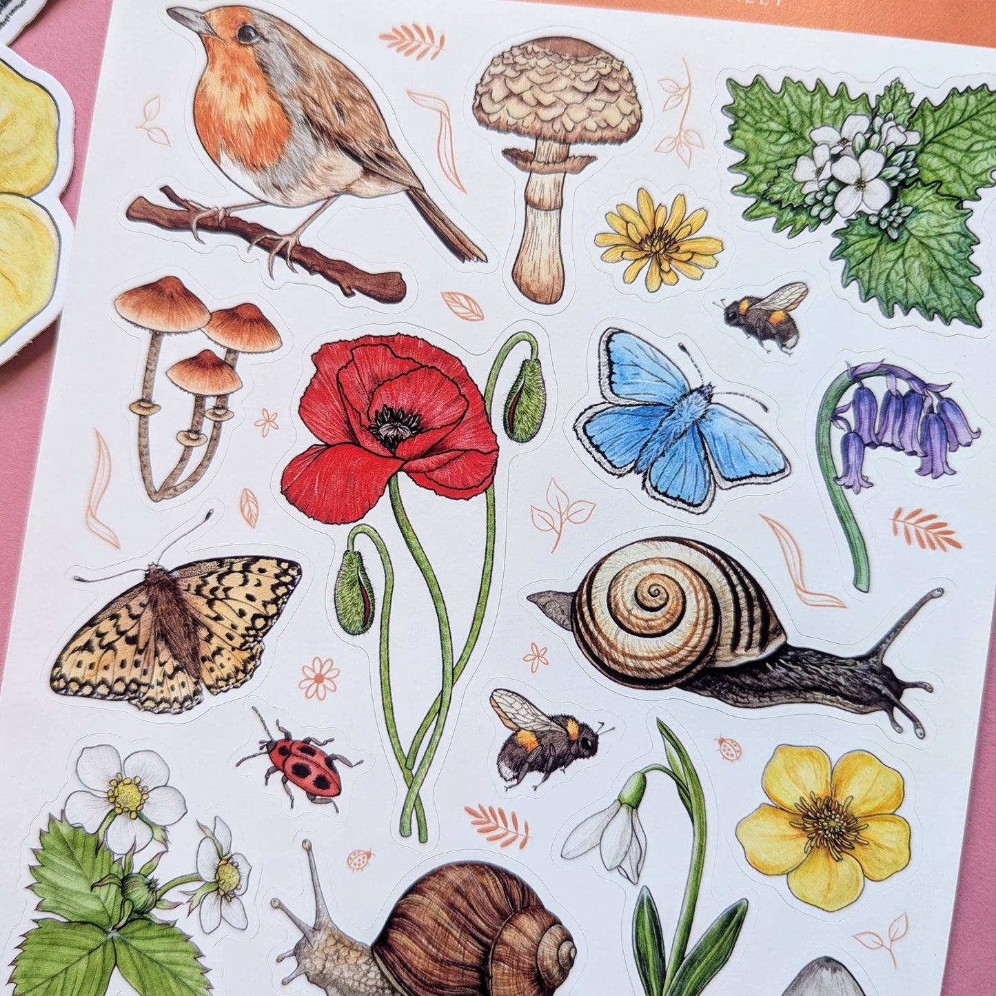 English Garden Sticker Sheet - Nature Stickers