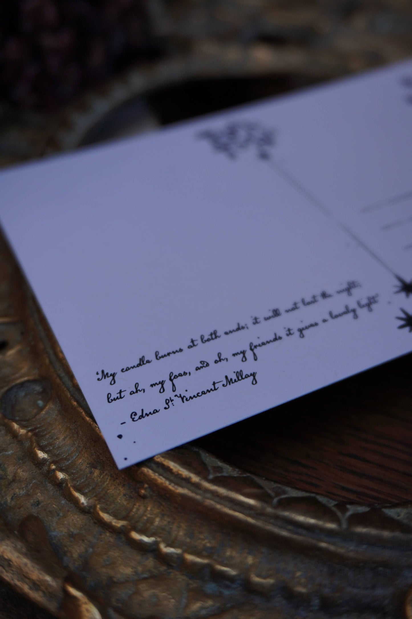 Candle Burning - Postcard