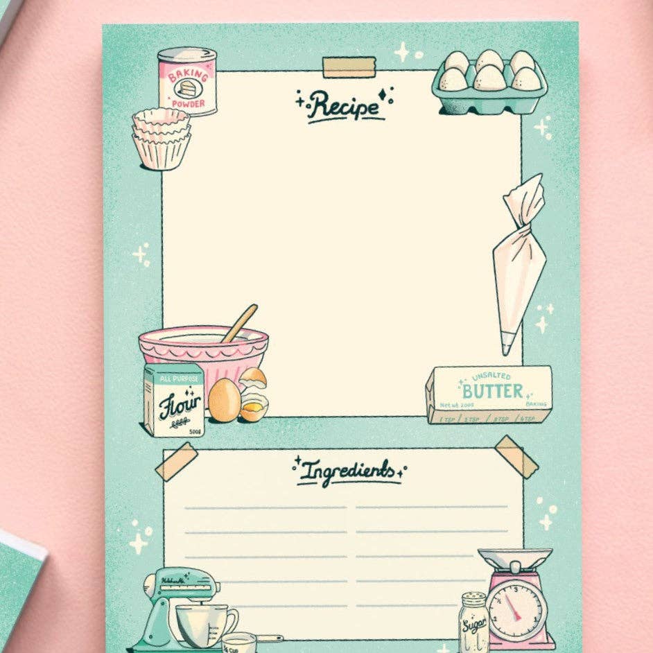 Recipe Planner - A6 Notepad