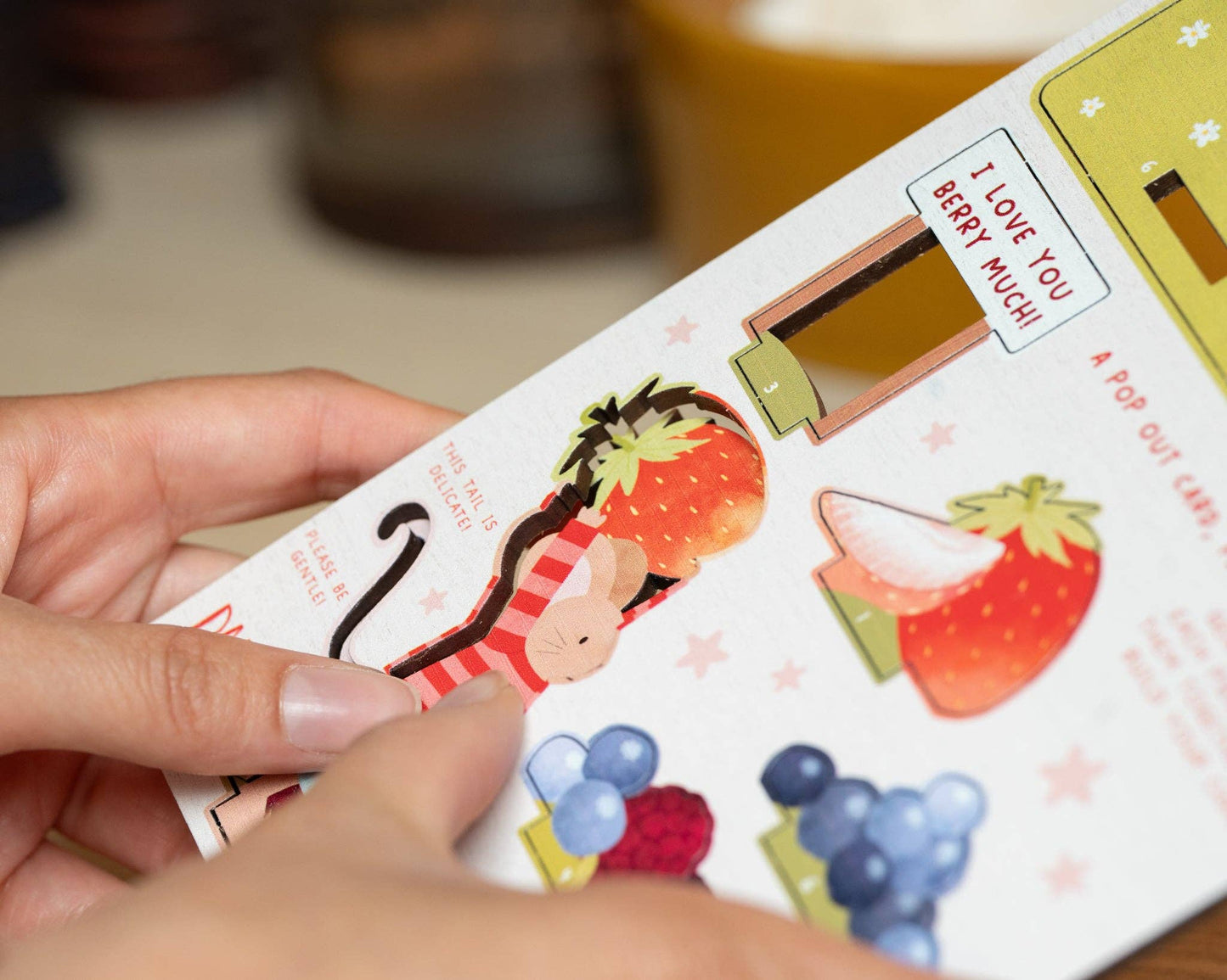 I Love You Berry Much - Mouse - Pop Out Card