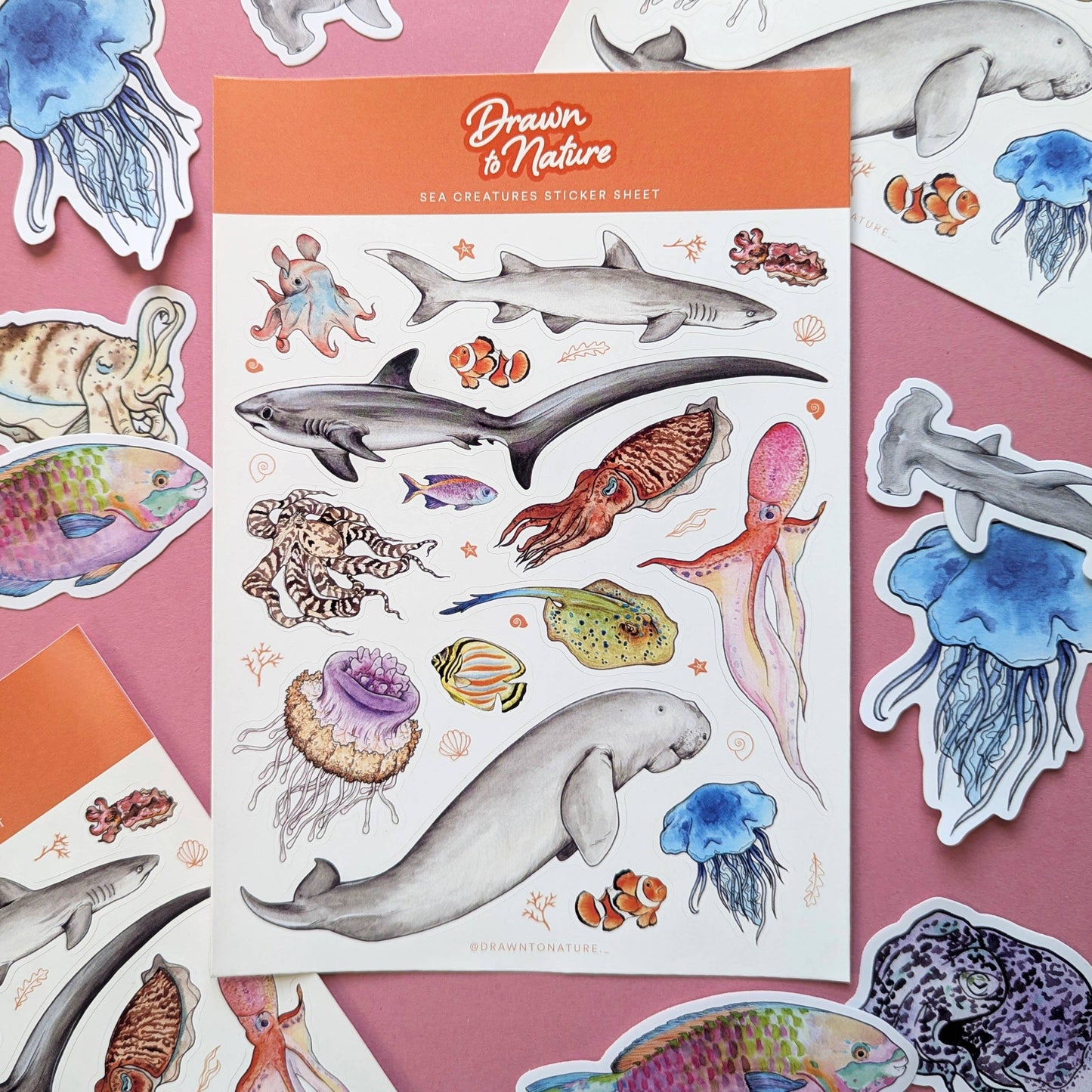 Sea Creatures - Sticker Sheet