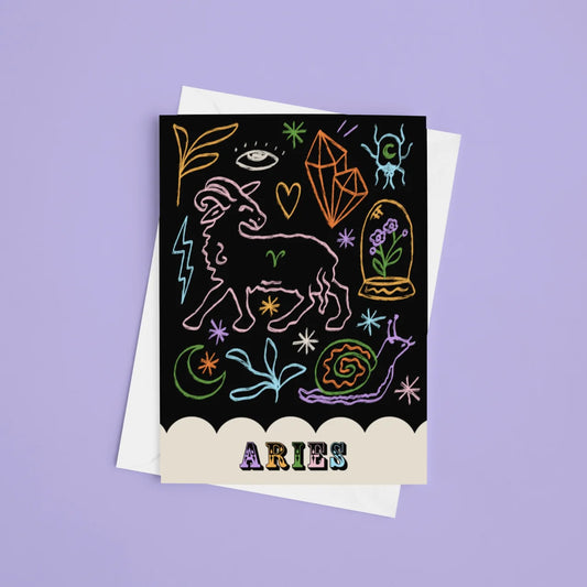 Aries Zodiac - A6 Card