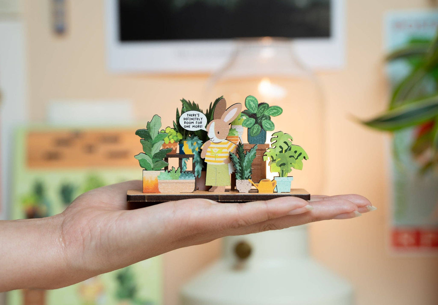 Houseplant Addict - Rabbit - Pop Out Card