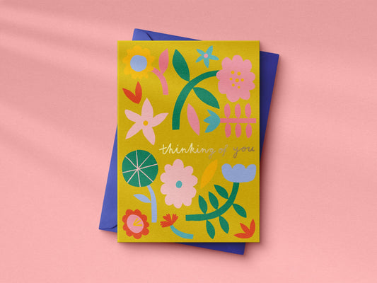 Flowers Thinking of You - A6 Card