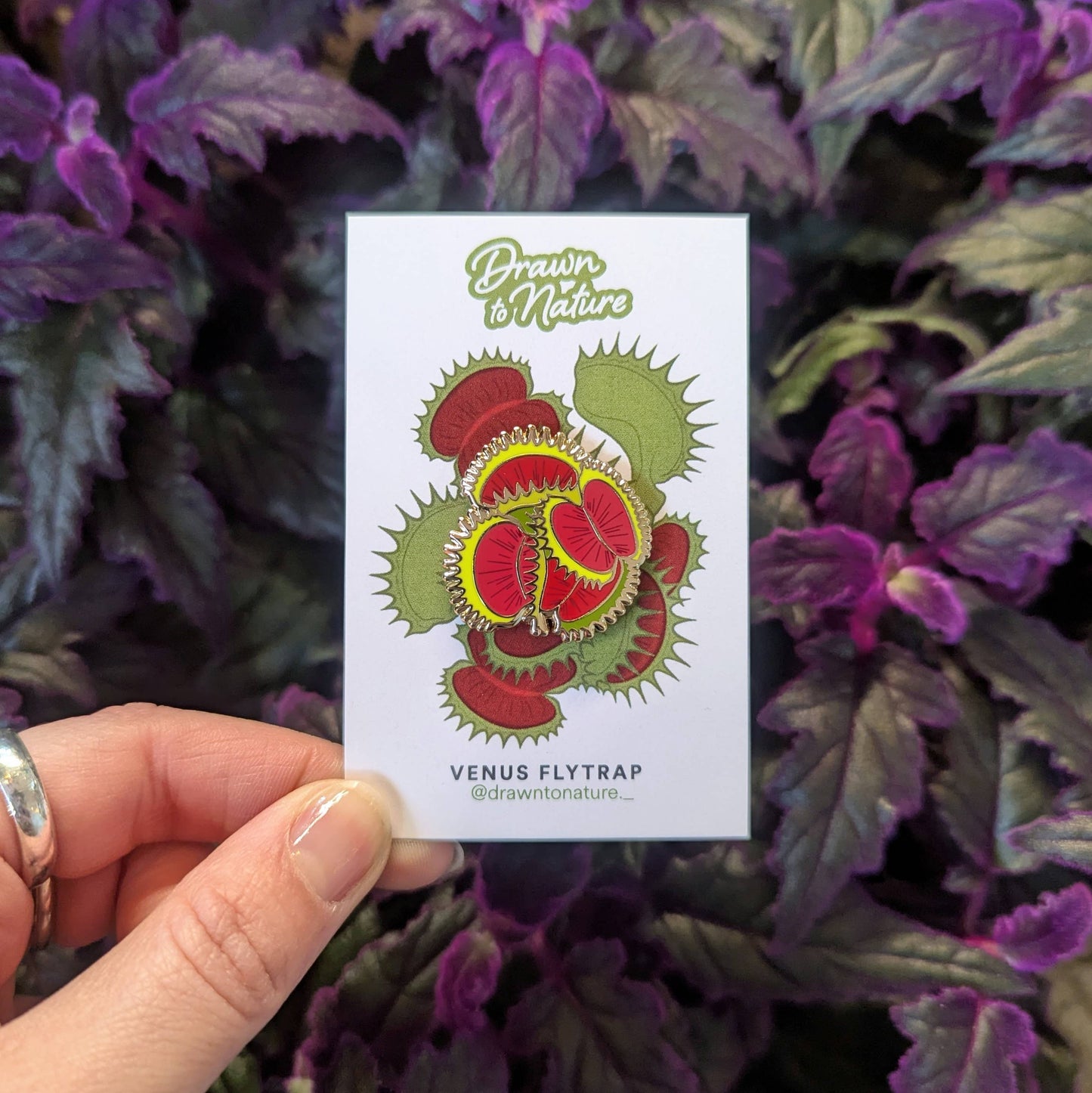 Venus Flytrap Enamel Pin - Flower Pin - Nature Pins