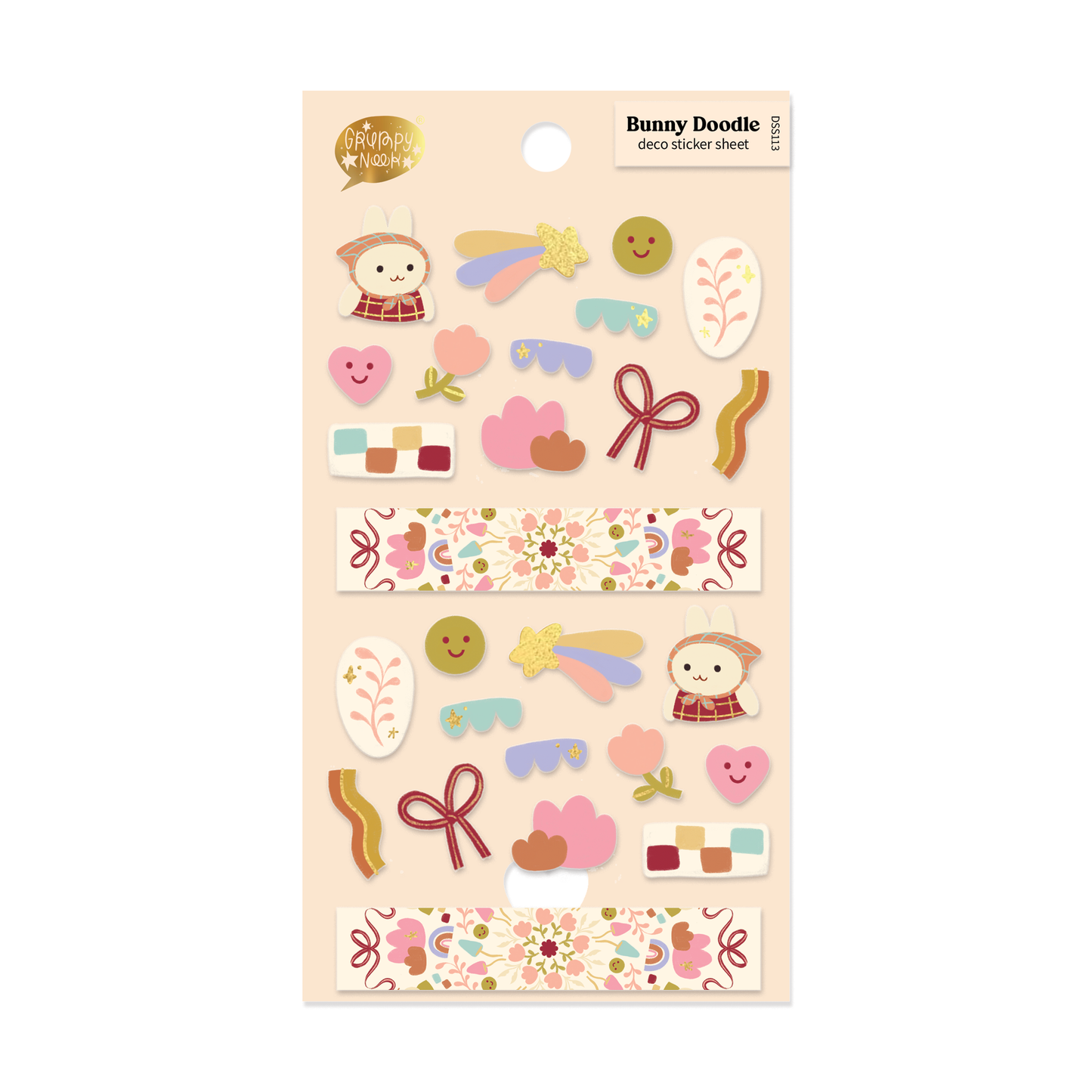 Bunny Doodle Deco - Sticker Sheet