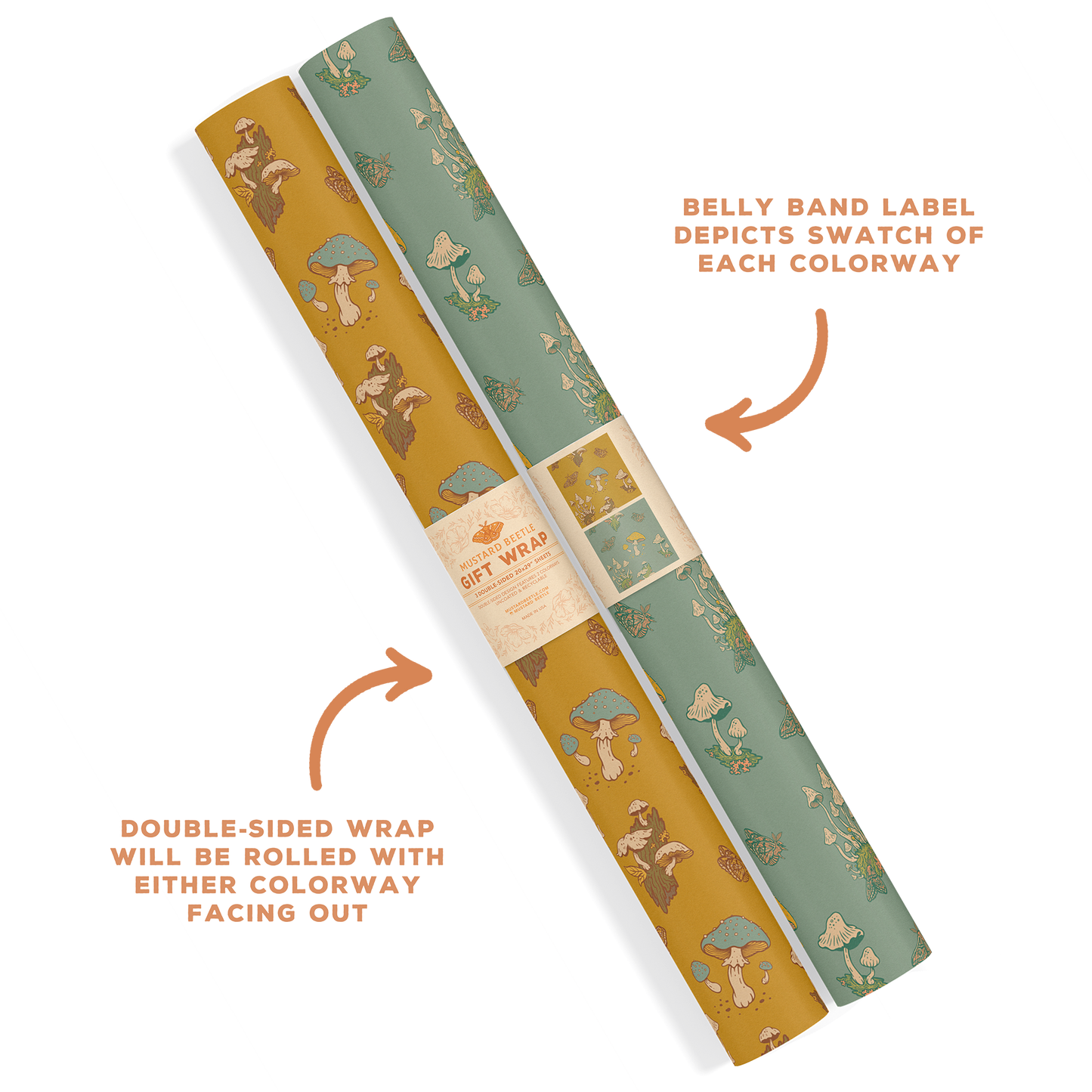 Mushrooms - Double Sided - Wrapping Paper