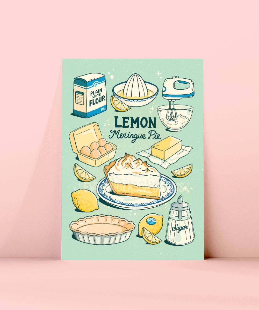 Lemon Meringue Pie - A4 Print