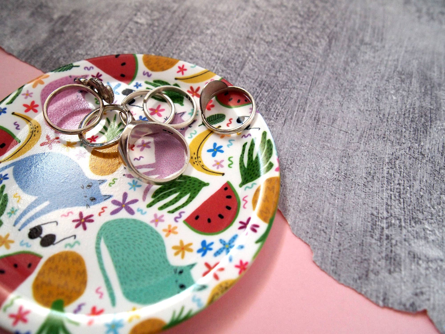 Cats and Fruits - Trinket Tray
