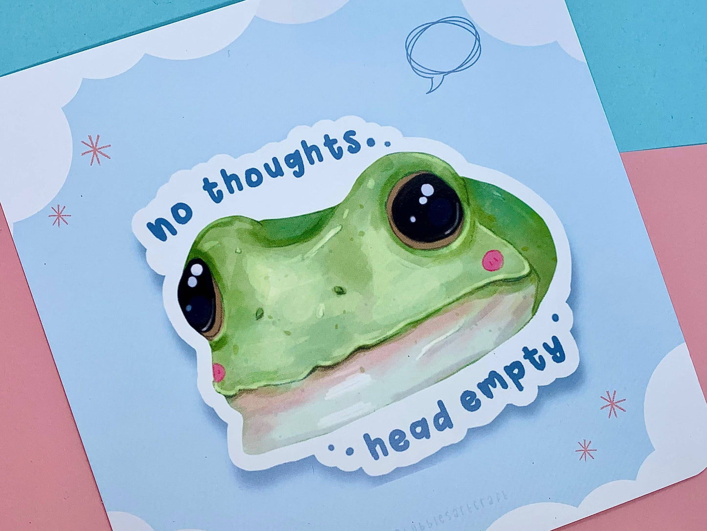 No Thoughts Head Empty - Square Print