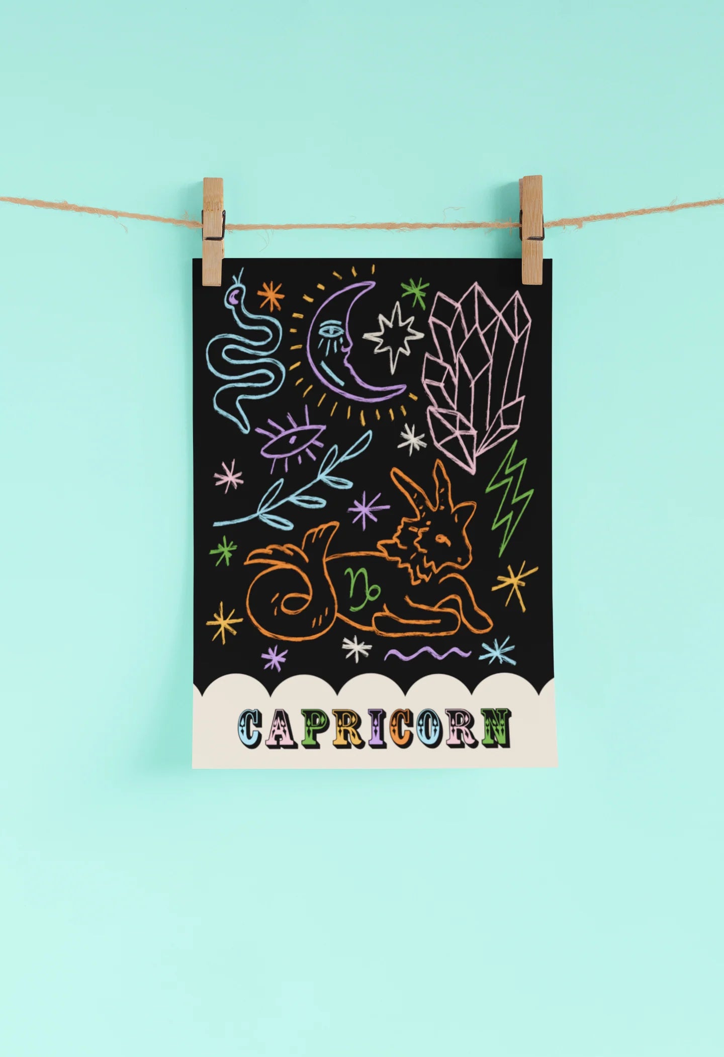 Capricorn - A4 Art Print