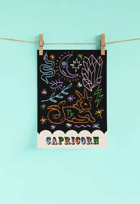 Capricorn - A4 Art Print