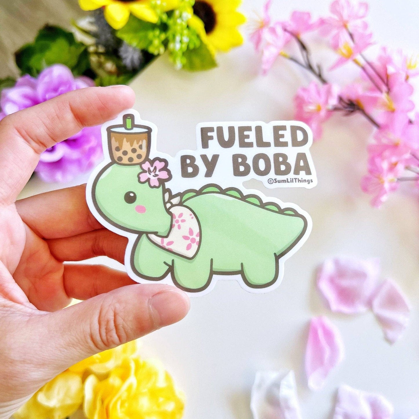 Fueled By Boba (Transparent) - Vinyl Sticker