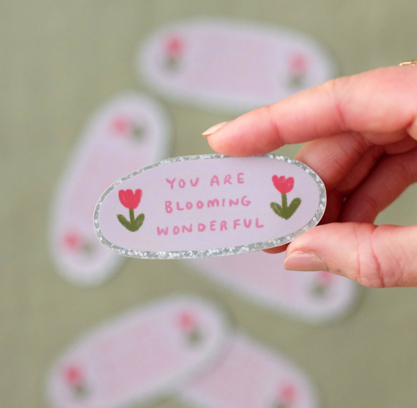 Blooming Wonderful - Holographic Sticker