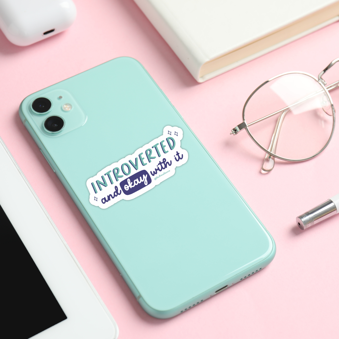 Introverted & Okay With It - Vinyl Sticker