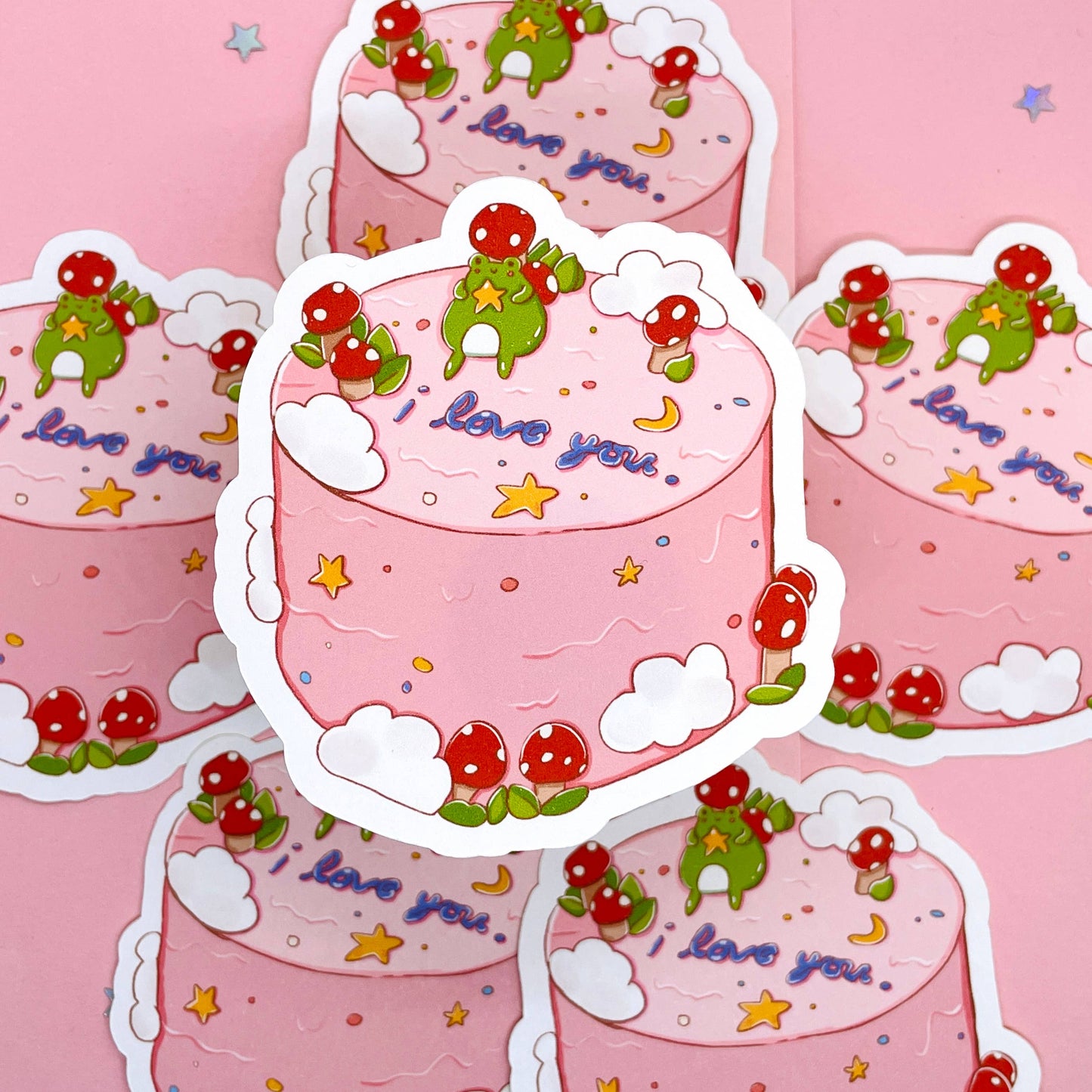 Frog Cake - Die Cut Sticker