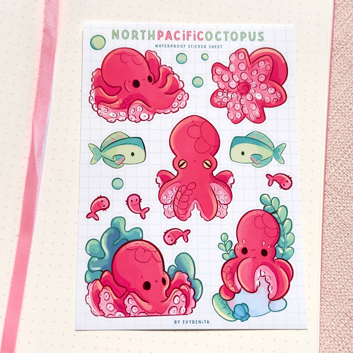 North Pacific Octopus - Sticker Sheet