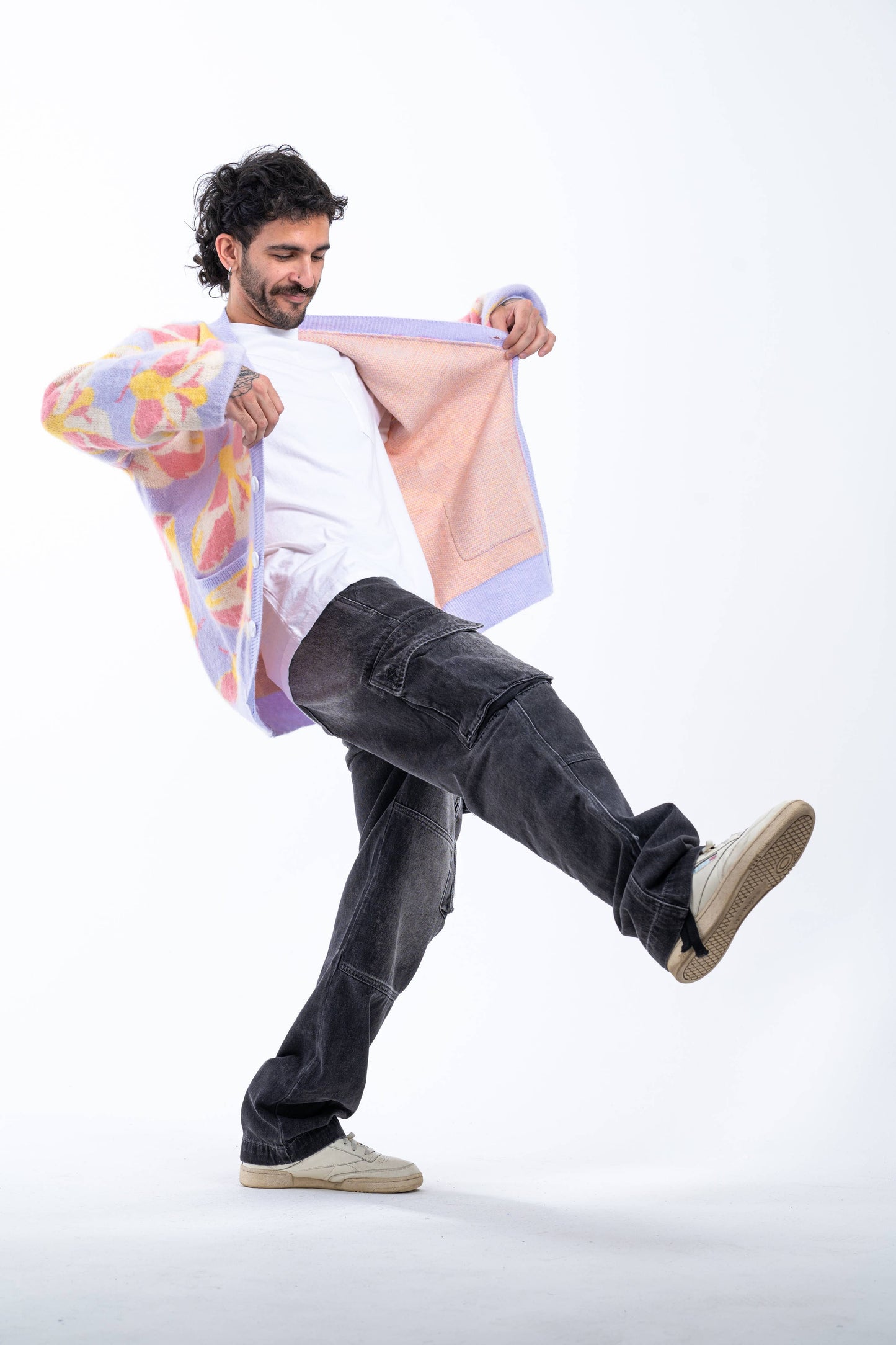 Fuzzy Rosy Maple Moth - Cardigan