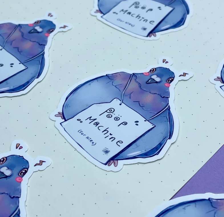 Pigeon Poop Machine - Sticker