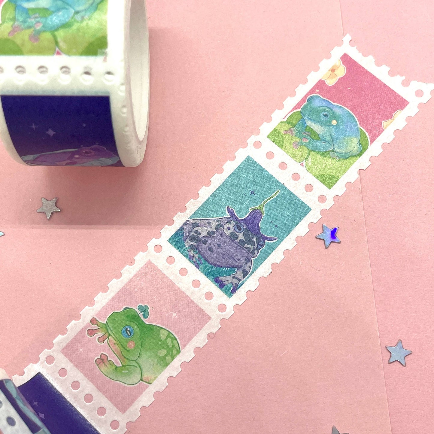 Washi Tape | Cute Frog Washi Tape | Pastel Frogs