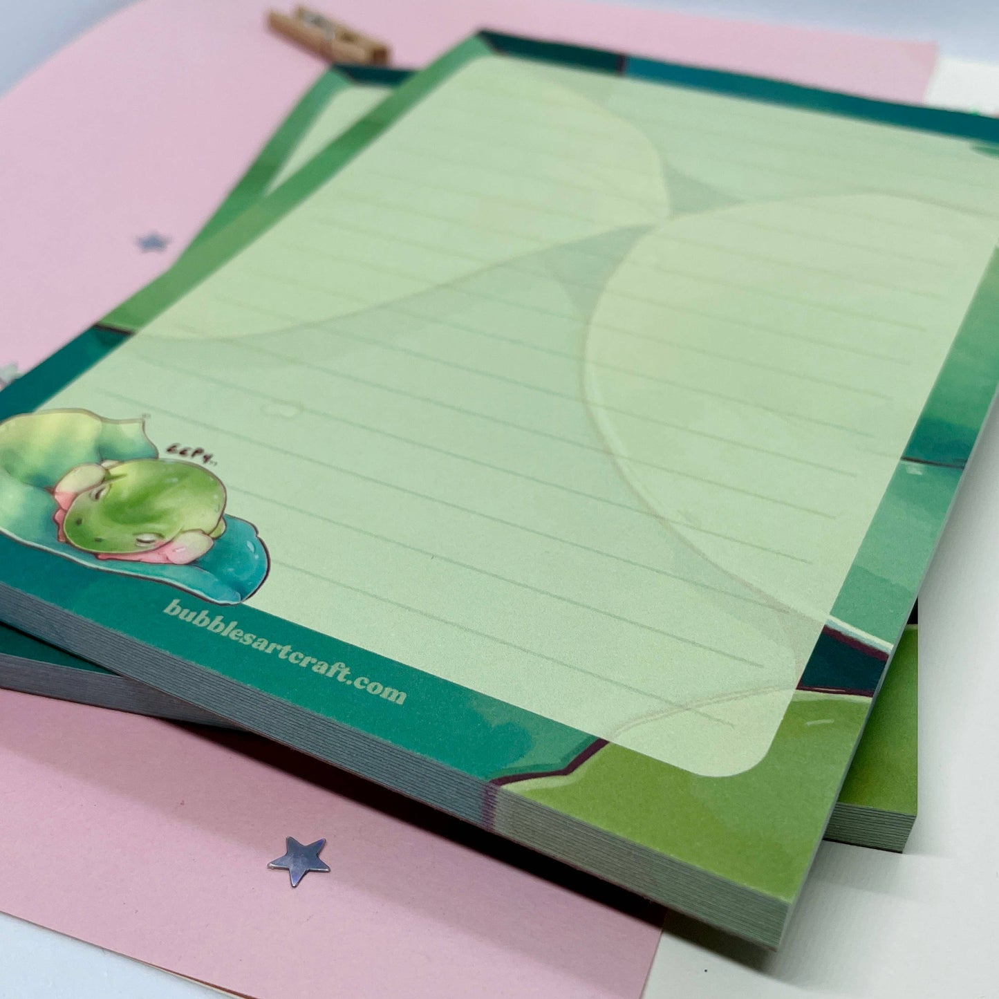 Sleepy Frog A6 Notepad - 50 Tear-Off Lined Sheets