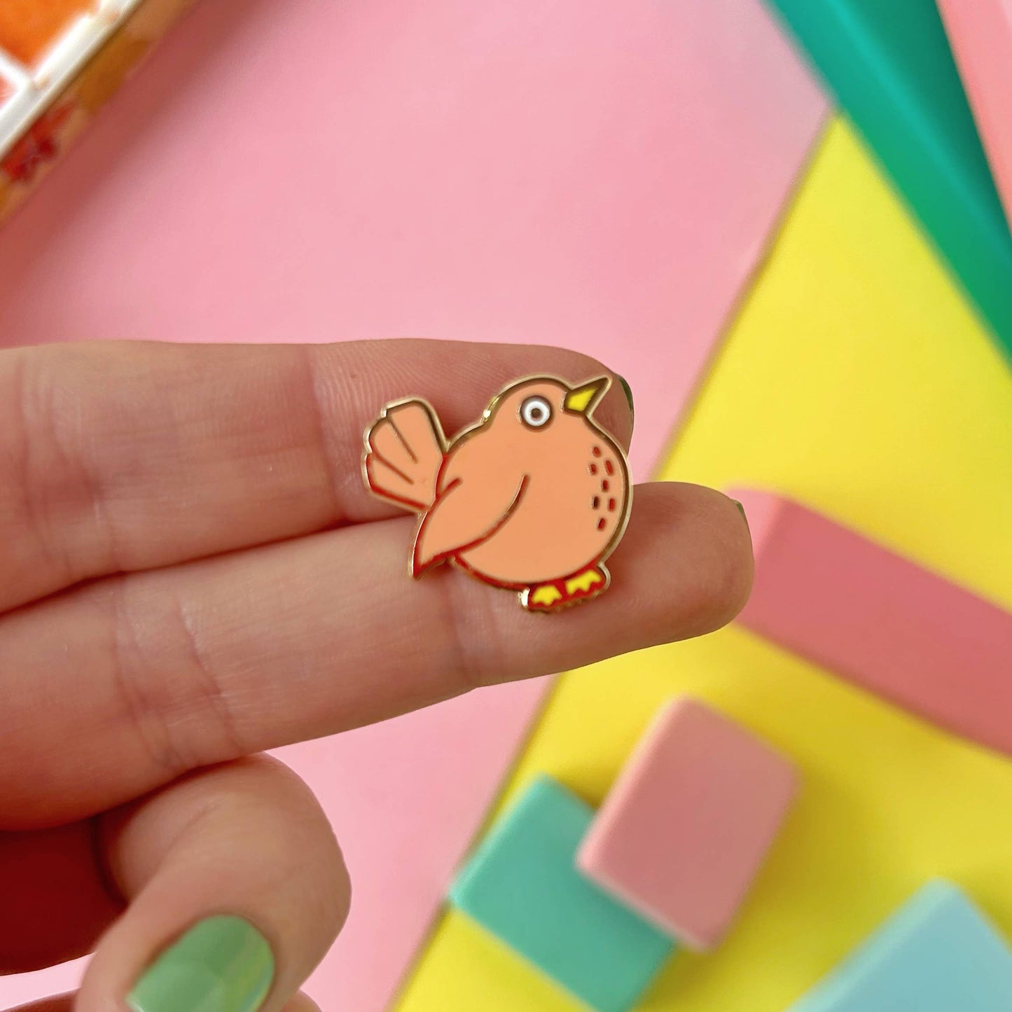 Pink Bird - Enamel Pin