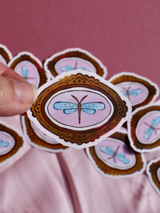 Dragonfly Frame - Sticker